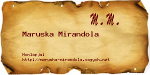 Maruska Mirandola névjegykártya